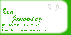 rea janovicz business card